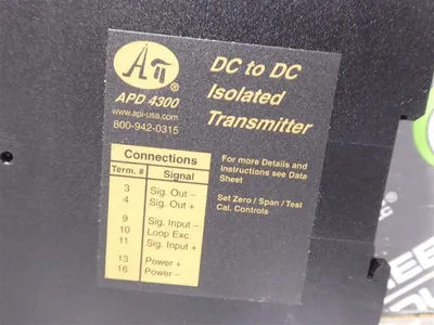 Absolute Process Instruments APD 4300 PLC DC to DC Isolated Transformer Used
