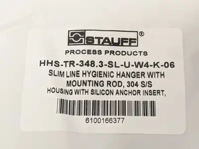 NEW STAUFF SLIM LINE HYGIENIC HANGER W/ MOUNTING ROD 6100166377