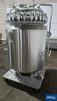 USED Pfaudler 600 Liter Pfaudler Glass Lined Receiver Tank, 50#