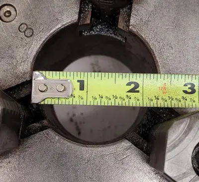 8-1/4" DIAMETER, 3 JAW LATHE CHUCK WITH 2.25" THROUGH HOLE AND D1-6 MOUNT TYPE