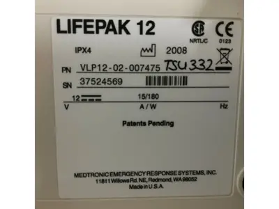 USED 2008 Medtronic Lifepak 12