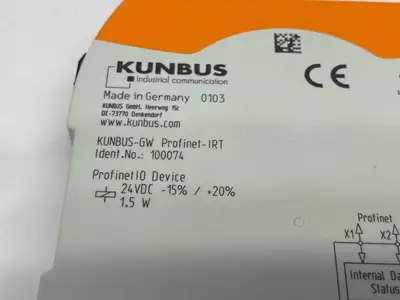 USED KUNBUS REVPI GATE PROFINET IRT EXPANSION MODULE KUNBUS-GW