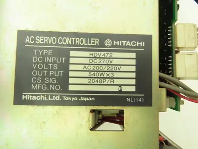 Hitachi HDV472 Servo Controller Power Supply Unit 270VDC Input 200/220VAC Output