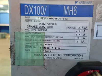 USED YASKAWA MOTOMAN MH6