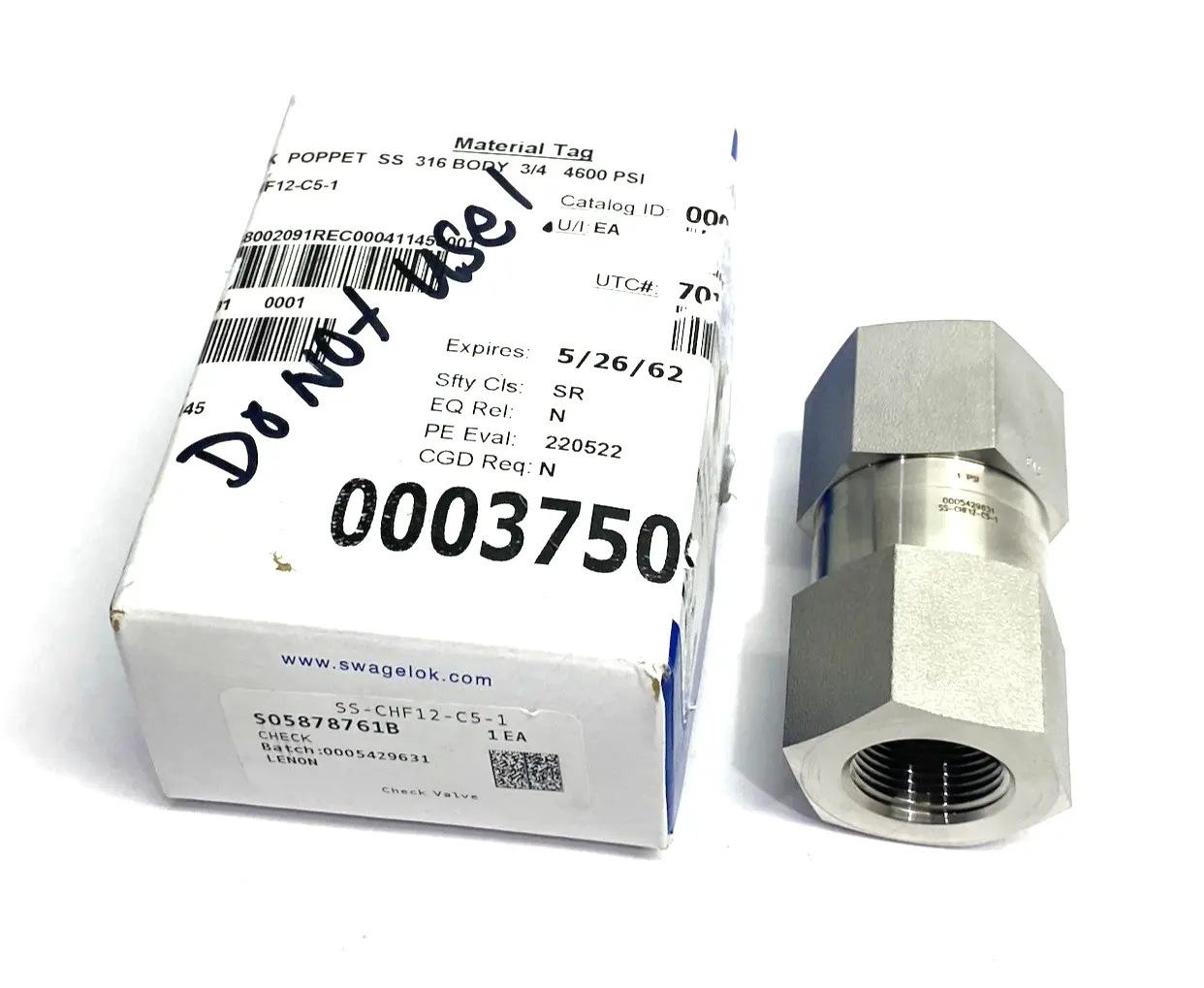 New | in-Stock Swagelok Stainless Steel Poppet Check Valve, In-line Pump & Valve Parts Michigan US | Maverick Industrial Sales #1496121