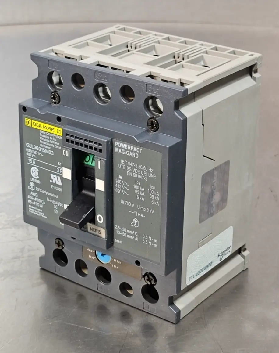 Square D GJL36015M03 PowerPact Mag-Gard Circuit Breaker, 15A, 480V Loc4D45