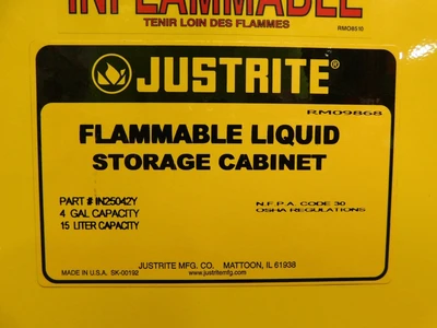 Used Justrite _UNKNOWN_ Hazardous Storage Units Ohio US | Equipment Recovery Corp. #1331280