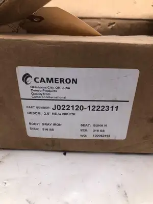Cameron J022120-1222311 2-1/2″ CI Manual Butterfly Valve 200PSI; 316SS Disc -NIB