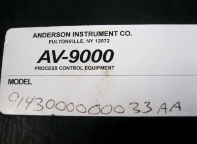 USED Anderson Instrument AV-9000