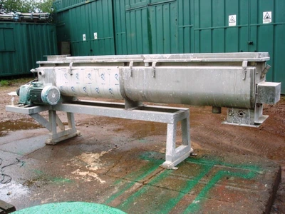 S/S Jktd Continuous Twin Screw Mixer Conveyor 3 Mt