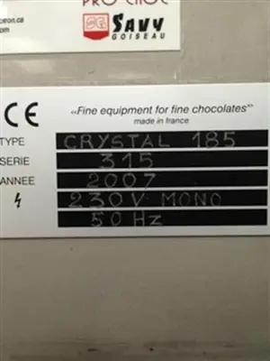 Used SAVY GIOSEAU _UNKNOWN_ Enrobers (Chocolate) Arizona US | UNION STANDARD EQUIPMENT CO. #1389669