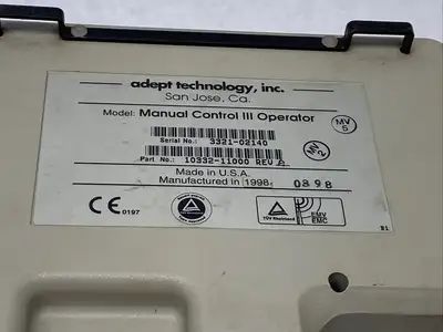 USED ADEPT MANUAL CONTROL III OPERATOR ROBOT TEACH PENDANT