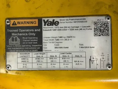 Used 2018 YALE GLP100VXNKHE088 Material Handling (misc) Ohio US | HGR 24 #1287478