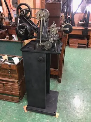 3398-385 Wm.H.Baker Antique Blanking Press with Mechanical Indexing Roll Feed – Circa 1890