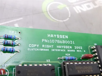 Hayssen 10786B0031 Clutch / Brake Interface Board Rev. A Used