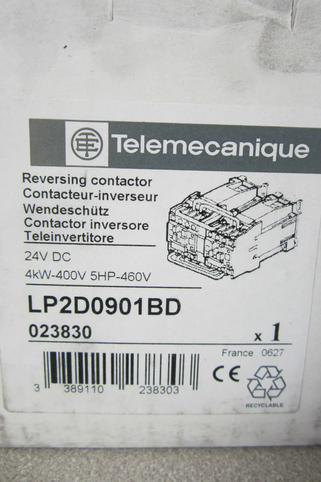 NEW TELEMECANIQUE LP2-D0901BD CONTACTOR LP2D0901BD