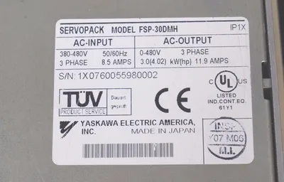 YASKAWA ELECTRIC FSP-30DMH SERVOPACK FSP30DMH