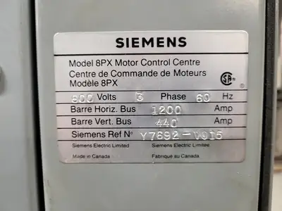 Used SIEMENS 8PX Misc Electrical & Power Parts British Columbia CA | Lenmark #251190