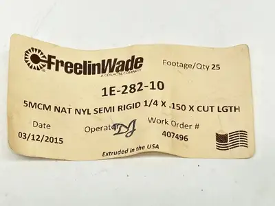 1E-282-10 | FreelinWade  Nylon 11 High Pressure Tubing Natural 10 1/4" OD 17ft -  New Other