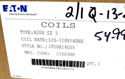 NEW WESTINGHOUSE 2050A14G05 COIL TYPE A200 SIZE 5