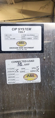 American Beer Equipment (ABE) 150LT CIP System - Clean-In-Place