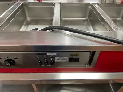 Used ColorPoint Used ColorPoint 74" Commercial Buffet 4 Open Well Steam Table Heated 220V Steam Tables (Food) Illinois US | Falcon Restaurant Supply #1376351