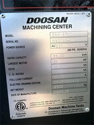 2022 DN SOLUTIONS DNM 6700 Vertical Machining Centers CNC | CNC EXCHANGE (14)