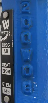 NEW WATTS 200WOG BUTTERFLY VALVE 3" DN80