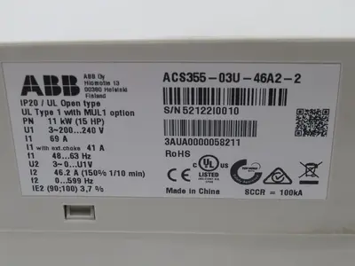 New | in-Stock ABB ACS355-03U-46A2-2+J404 Misc Electrical & Power Parts Texas US | Aucto #1307250
