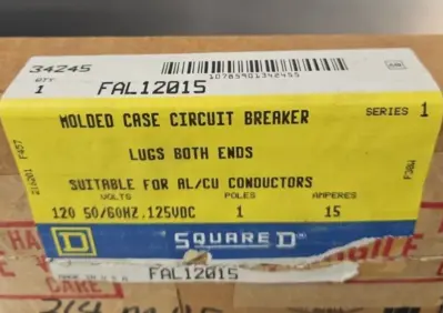 Square D FAL12015 Molded Case Circuit Breaker 15A (BIN345)