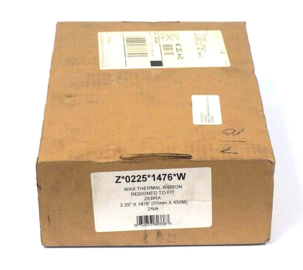 LOT OF 168 NEW Z-0225-1476-W WAX THERMAL RIBBONS 2.25''X1476' (57MMX450M)