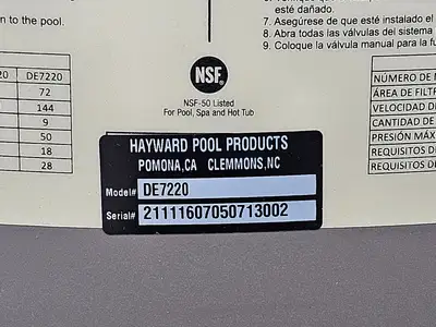 New | in-Stock HAYWARD DE7220 Parts (Hydraulics and Pneumatics) British Columbia CA | Lenmark #1440554