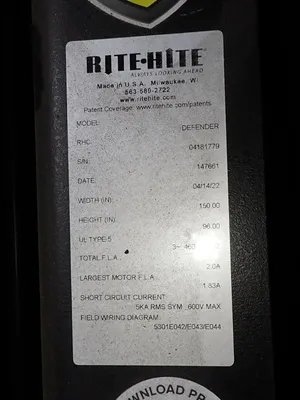 Used RITE HITE 04181779 Material Handling (misc) | HGR 24 #753074