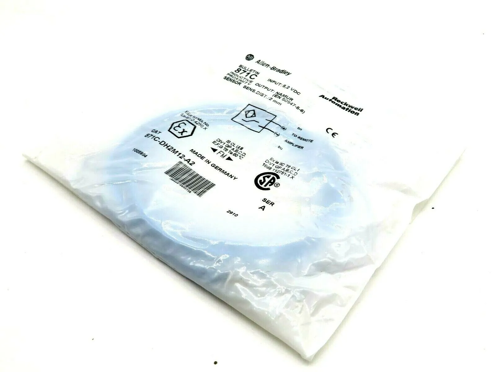 NEW ALLEN BRADLEY 871C-DH2M12-A2 PROXIMITY SENSOR 871CDH2M12A2