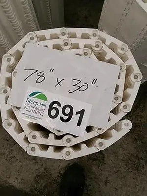 White 30” Plastic Modular Conveyor Belt