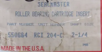 NEW SEALMASTER MORSE 550664 DOUBLE COLLAR BEARING 2-1/4" BORE 39225DE