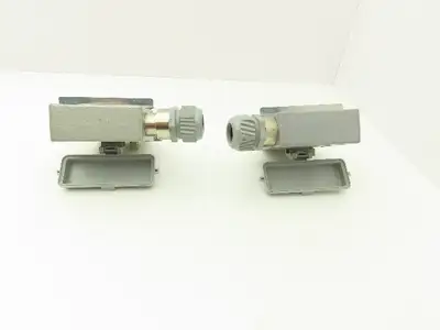 Phoenix Contact 24-Pin 16A Male Female Connector HC-KA Terminals Lot of 4