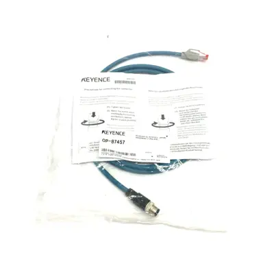 New | in-Stock KEYENCE Ethernet Cable NFPA79-compatible, M12 4-pin / RJ45, Straight 2m PLC Ethernet Equipment Michigan US | Maverick Industrial Sales #1398320