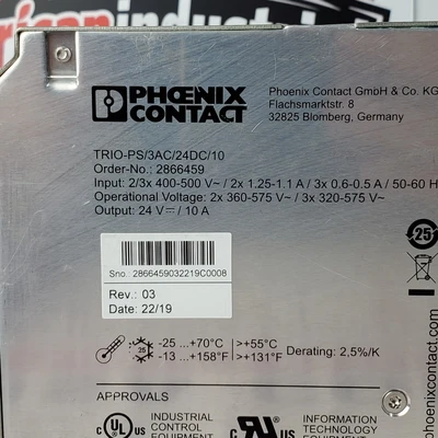 Used Phoenix Contact TRIO-PS/3AC/24DC/10 Misc Electrical & Power Parts California US | American Industrial Supply Co. #1460069