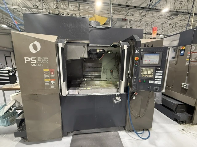 Used 2012 Makino PS95 4-Axes, Komo Rotary, CT40, CTS, Probe, 30 ATC Vertical Machining Centers New Jersey US | Machinery Values #1402416