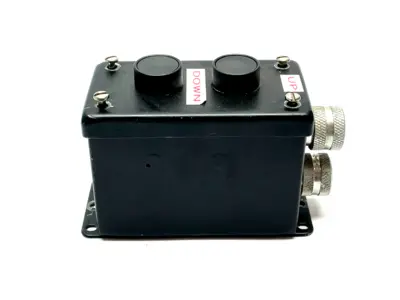 E-2PBGX | Hoffman  Pushbutton Enclosure Black w/ Allen Bradley 800E-3X10 Modules - Used