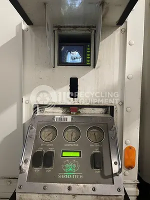 USED SHRED-TECH 25GT SHREDDER WITH CART TIPPER