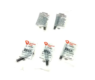 USED VERMONT GAGE BLACK GUARD 6.14MM PIN GAGE LOT OF 5