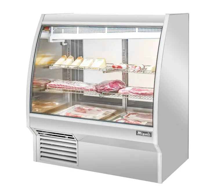 Migali 4 Ft Deli Display Case, Curved Glass