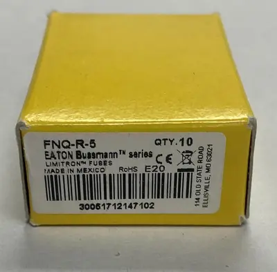 New | in-Stock COOPER BUSSMANN FNQ-R-5 Miscellaneous Equipment (Electrical & Power) | Surplus Asset Holdings #1196657