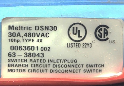 USED Meltric 63-38043