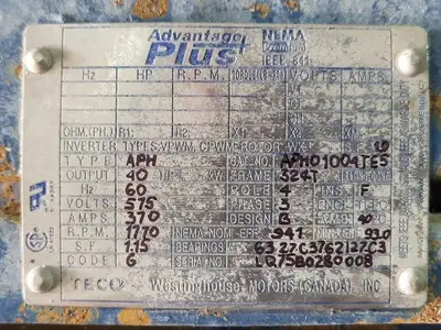 USED TECO-WESTINGHOUSE APH01004TE5