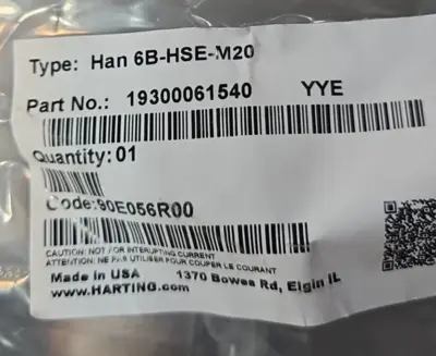 Rohs Han 6E-BU-S Screw Connection loc4D26