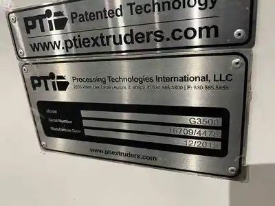 USED PROCESSING TECHNOLOGIES INTERNATIONAL LLC G3500