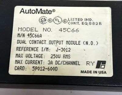 USED RELIANCE ELECTRIC 45C66A